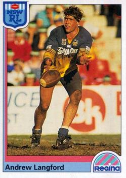 1992 Regina NSW Rugby League #50 Andrew Langford Front